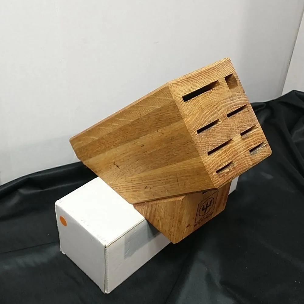 Wusthof Knife Storage Block 9 Slot Natural Finish Solid Wood